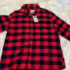 Red and black flannel Large NWT